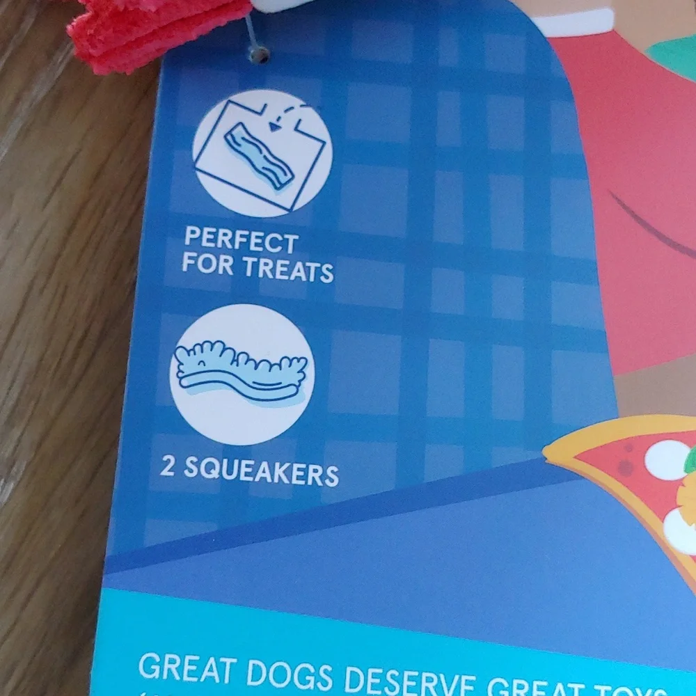NEW BARK Dog Toy Squeakish Fish Hide + Seek Treats Crinkle Squeaker
